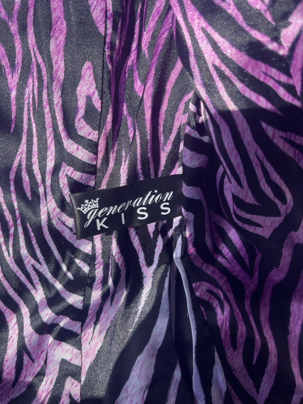 NEW Custom Generation KISS Dolls Kill Pink Metallic Drama Moto Biker Jacket XS - Picture 11 of 14
